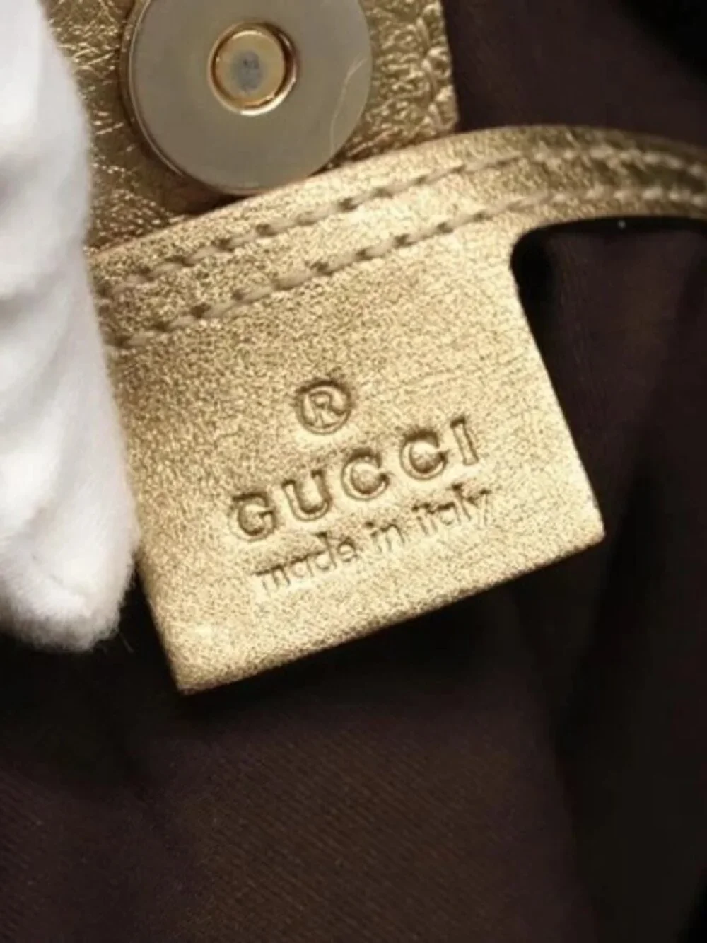 GUCCI GG Crystal Tote Bag Coated Canvas Beige Gold 197953 Auth ep9440